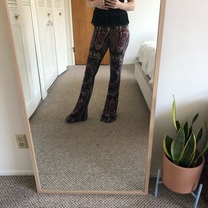 Free People Border Print Bell Bottoms - S